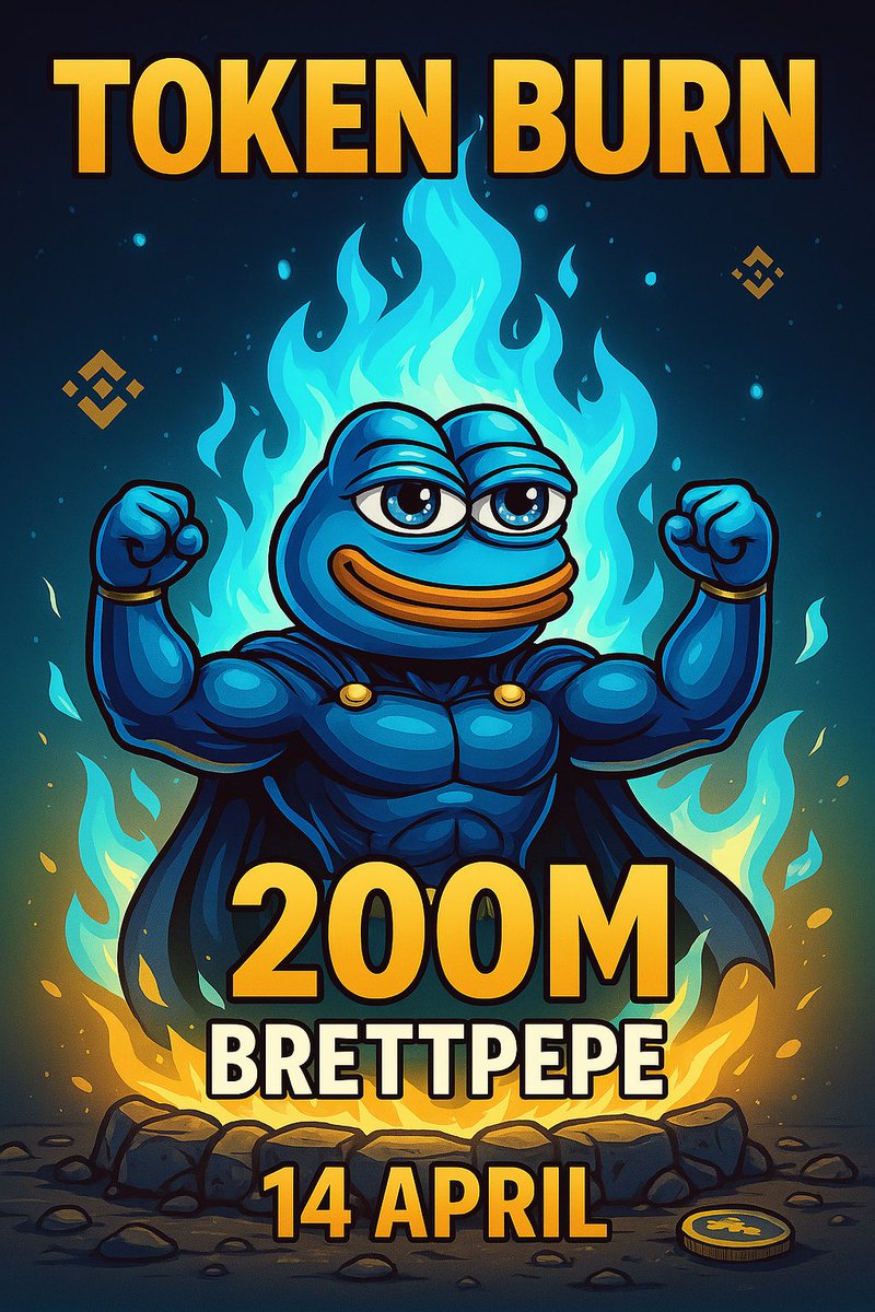 BrettPepeCoin's tweet photo. The fire is coming…
On April 14th, we’re burning 200 MILLION $BRTPP tokens — forever.

This isn’t just a burn.
It’s a message: We’re here to build, not inflate.

Scarcity increases. Community wins. BrettPepe delivers.

🔥🐸💙🧨📉

#BrettPepe #BRTPP #TokenBurn #April14 #CryptoSupplyShock
#MemeCoinPower #BSCGem #DeFiMoves #Web3Community #Next100x