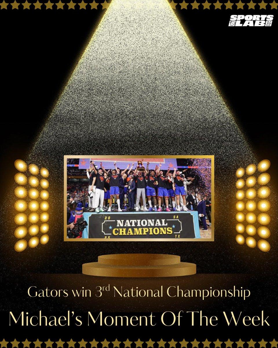 sportslabwruf's tweet photo. THE FLORIDA GATORS ARE THE 2025 NCAA MEN’S BASKETBALL CHAMPIONS‼️🏆🏆

Who was your favorite player this year?🏀 https://t.co/T9De948cgD