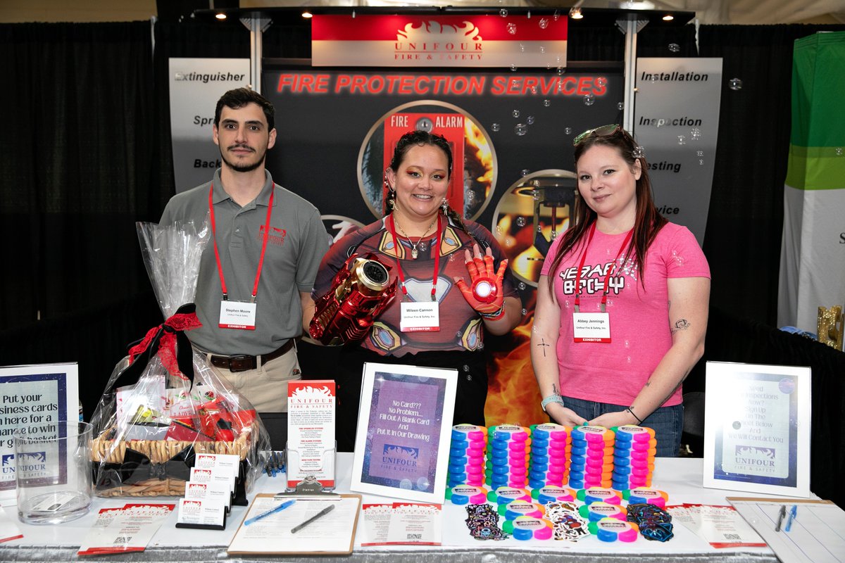 unifourfire's tweet photo. One more photo of the Unifour Fire Team from the “Cosmic Connection” Triangle Apartment Association Trade Show. https://t.co/mRvAzjOlF3