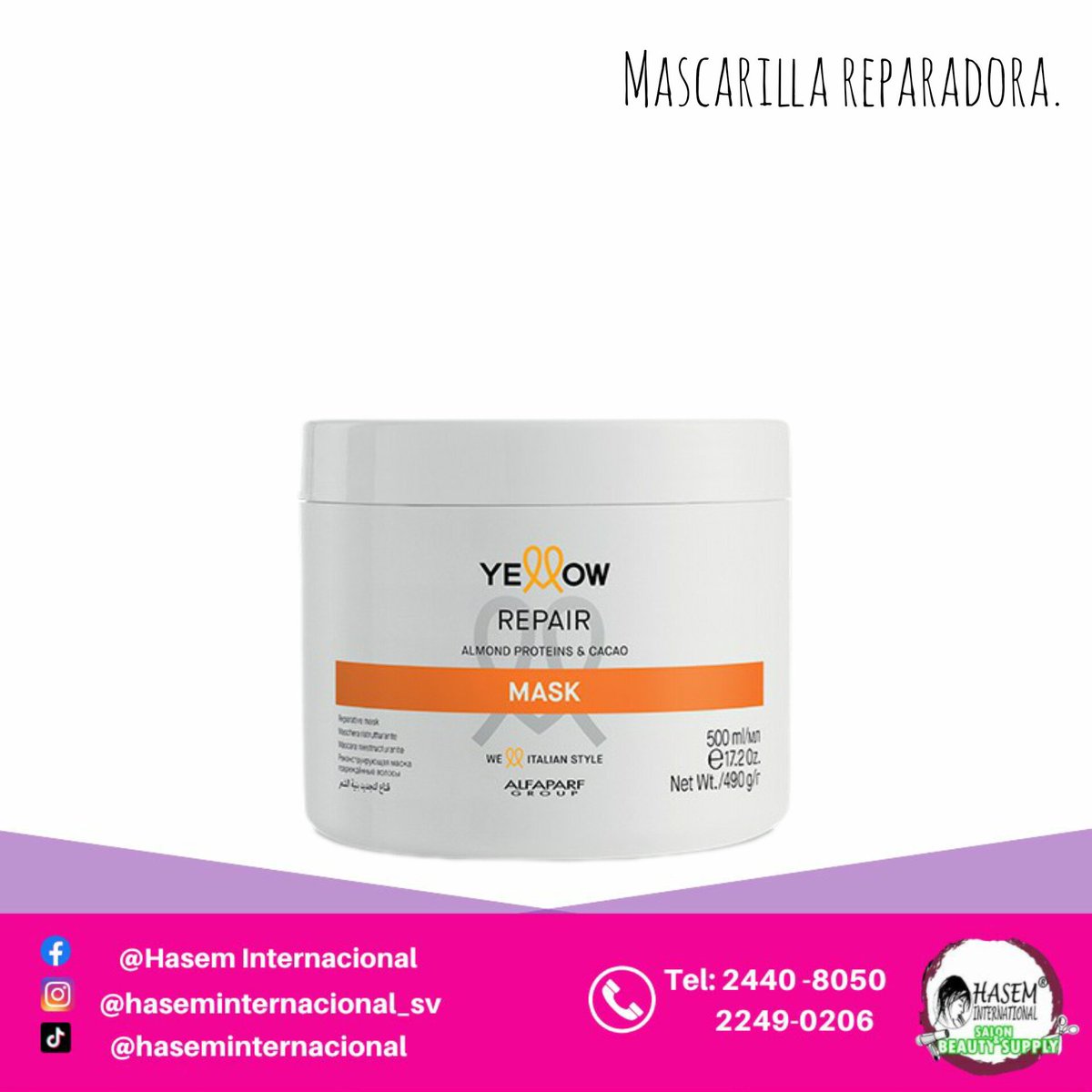 DT_Hasem's tweet photo. Su fórmula de cuerpo completo reestructura el cabello desde el interior, sella la cutícula y repara la fibra.
El cabello es visiblemente más saludable, desenredante y radiante.
Precio: $29.54 #HasemInternacional #BellezaTuAlcance #LineasProfessionales https://t.co/4gJB3304k9