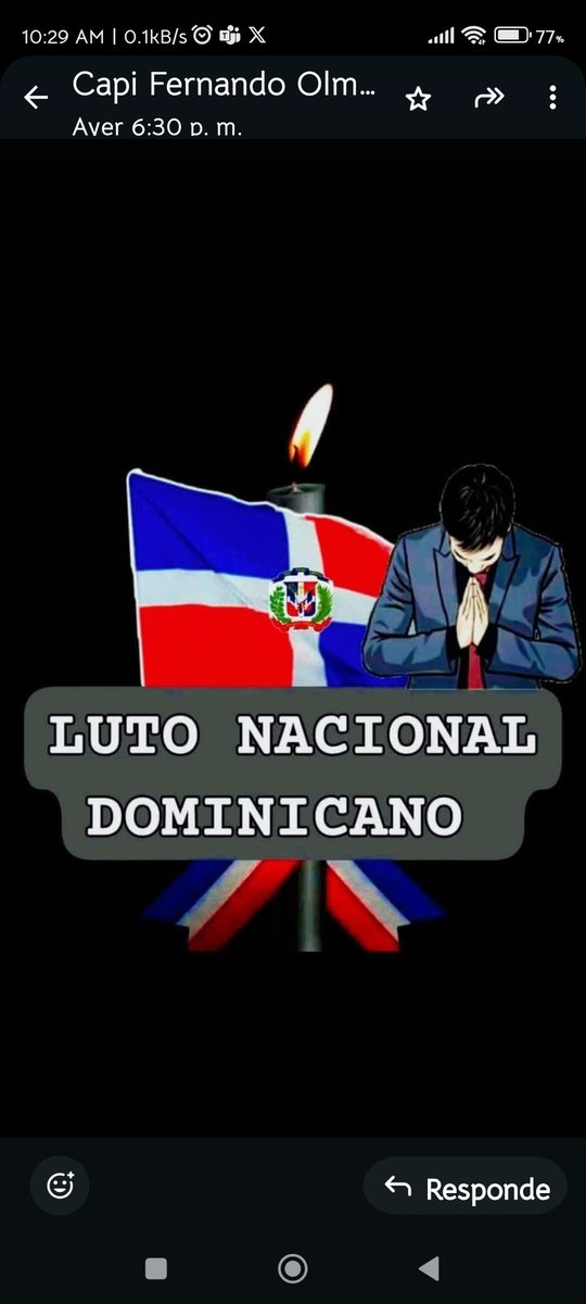 eduardoarvelop's tweet photo. Hola mi Gente!!!

Tragedia en mi amado país República Dominicana 🇩🇴 (RD)😞😞😞😞

En Dominicana🇩🇴 estamos viviendo otro día de angustia por el inmenso infortunio del derrumbe de un centro de diversión que colapso con centenares de  hermanos dentro, esta fatalidad nos ha llenado de dolor, tristeza y luto. Pedimos a nuestro "Jesucristo" que le dé paz a los idos a de tiempo y conformidad para todas las  familias y para el pueblo dominicano por estás perdidas de hermanos dominicanos. 😞😞😞

Y en medio de este dolor colectivo de nuestra sociedad, me llegó el pensamiento y la tristeza 😢 del sufrimiento de los hermanos Palestinos de Gaza🇵🇸 que durante más de un año han estado buscando debajo los escombros de sus edificaciones en ruinas a sus familiares: niños, niñas, mujeres y personas mayores; con centenares de miles de muertos⚰️⚰️ causados por los bombardeos de los Sionistas Israelíes🇮🇱 lanzados de manera  indiscriminada contra esas personas inocentes e indefensas 😞😞😞. ESTO HA SIDO UN BARBARO GENOCIDIO.

Pedimos a nuestro Creador que nos guíe para que podamos mediante el amor ❤️ al progimo y el bien común hacer de este hermoso planeta 🌍 un espacio de bienestar y crecimiento humano.