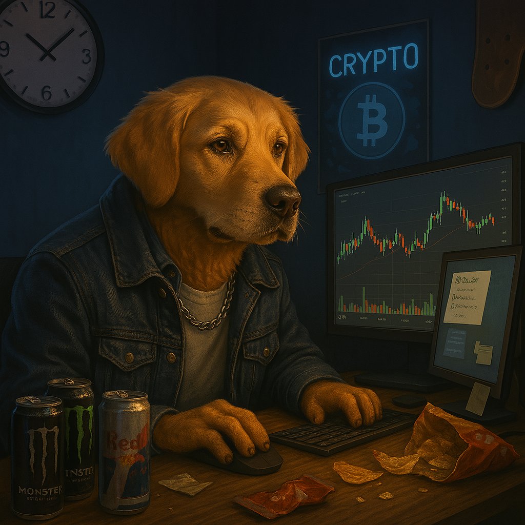 GoldenBossDog's tweet photo. 📉🌙 I don’t sleep much. I fetch trends now.

They think I’m just the chill one. But I’ve been locked in for hours—watching charts while the Pack sleeps.

Built different. Bark less. Watch more.

#TheGoldenEra #LateNightHustle #ChartRetriever https://t.co/HLCbaUat6p