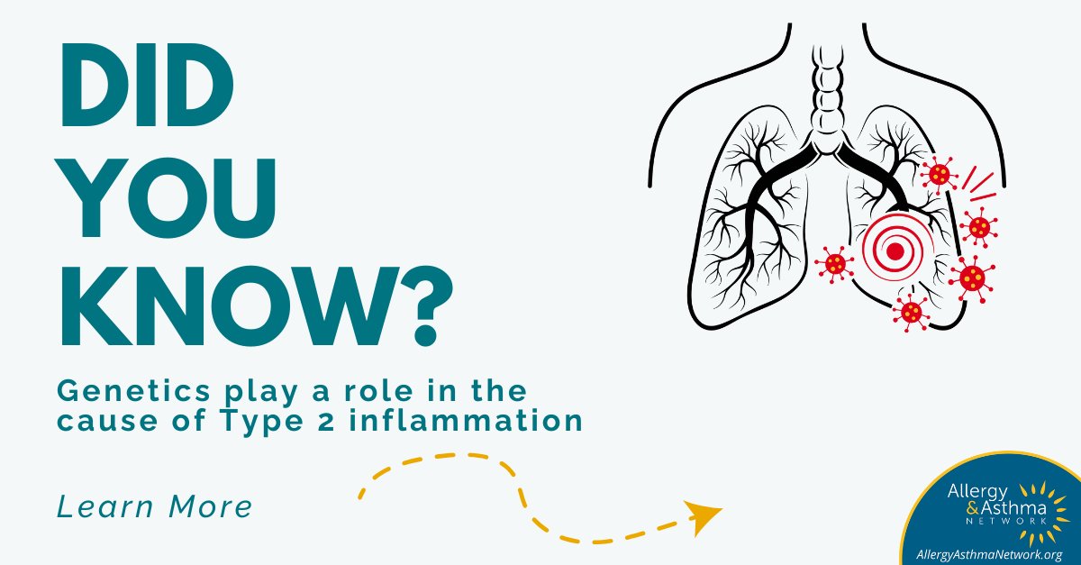 APFEDorg's tweet photo. A properly functioning immune system is great, but an overactive one contributes to Type 2 inflammation, which can trigger conditions like #Asthma, #Eczema, #EoE and more. Genetics may play a role in #Type2Inflammation.
Learn more: https://t.co/AXIx1A6idN
@AllergyAsthmaHQ https://t.co/SNolo80hhV