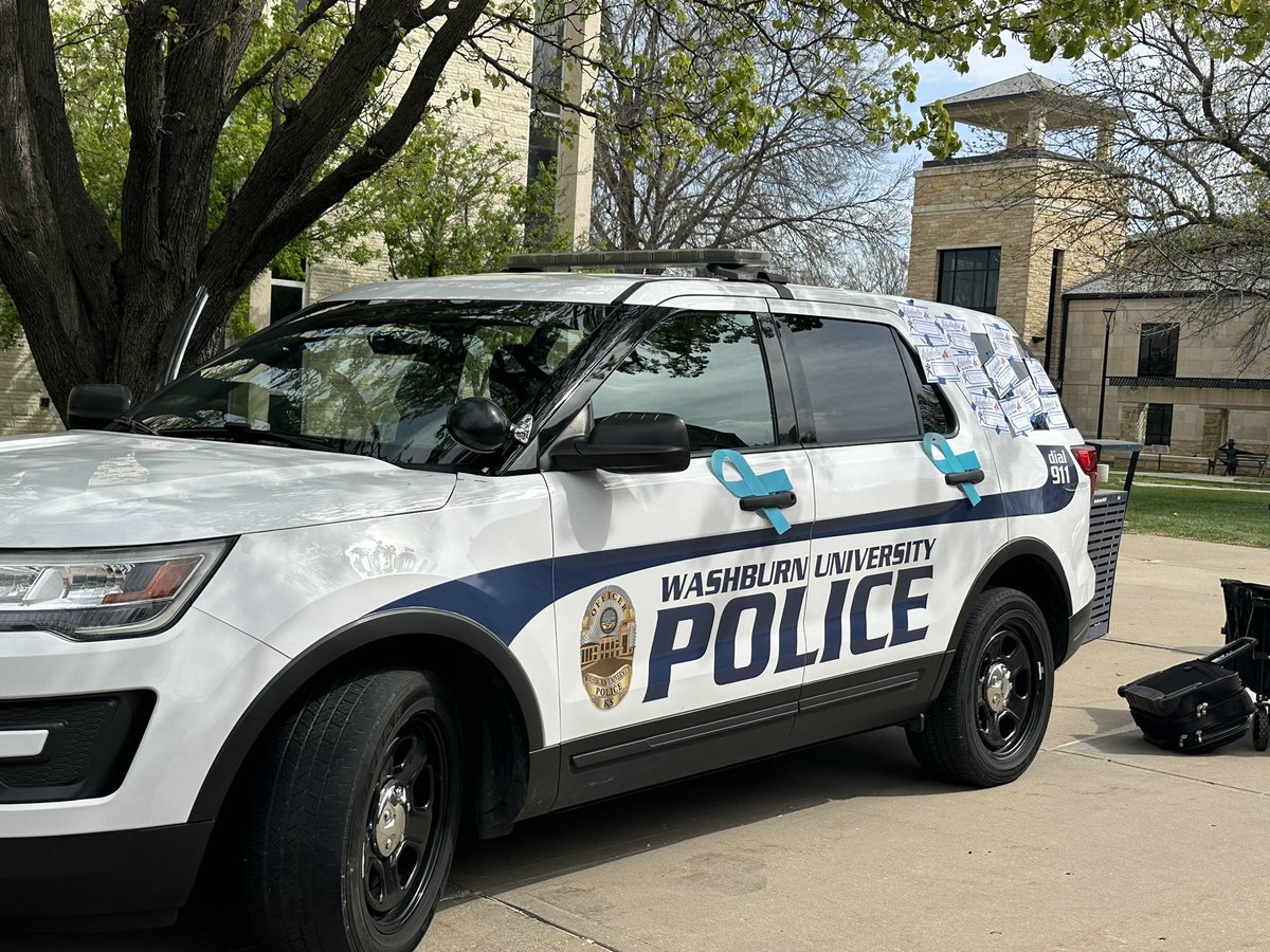 Join us along with Washburn Counseling services at the #CovertheCruiser event on the north side of the Union from 11:00 to 1:00pm today.  #SexualAssaultAwarenessMonth