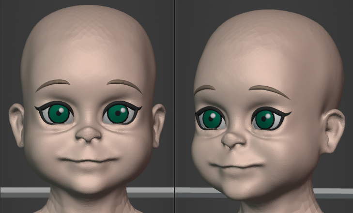 SapienPark's tweet photo. Sculpting a baby is like sculpting a old man. Lots of "character" in the wrinkles. Makes it easier, oddly enough. Requires high polycount. https://t.co/rVzi9XAY1n