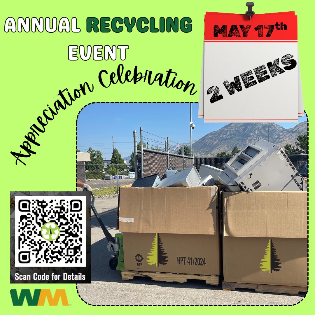 alpinecu's tweet photo. Gather all your unwanted paper and old electronic devices to be securely destroyed for FREE during our ANNUAL COMMUNITY RECYCLING APPRECIATION CELEBRATION! We love our community, members, and environment. Details @ https://t.co/nlHuwsPpTp
#alpinecu #getstarted https://t.co/wYy9gn9HkZ