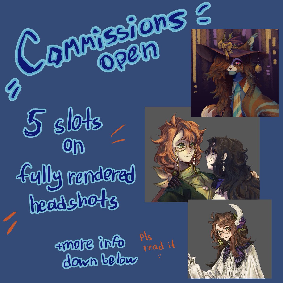 Korablick_2's tweet photo. 🐟Commissions open!! 🐟

I'm opening 5 slots for $15 on a fully rendered headshots

If you are interested - you can dm me and we will discuss details there

+Info in comments, please read it all be4 commissioning me ⬇️ https://t.co/5Ewx0Is5pg