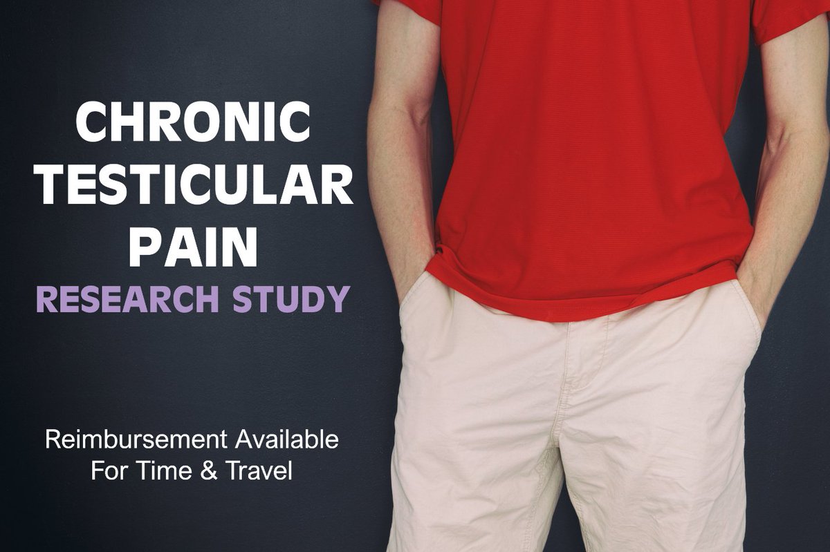 Vancouver Prostate Centre (@vanprostatectr) on Twitter photo Experiencing scrotal pain for over 3 months? You may qualify for the ST-CP-202 clinical research trial for the treatment of chronic scrotal content pain.
Learn more and see if you’re eligible:
Phone: 604-875-4111 ext. 67898
Email: clinic@ubcurology.com Experiencing scrotal pain for over 3 months? You may qualify for the ST-CP-202 clinical research trial for the treatment of chronic scrotal content pain.
Learn more and see if you’re eligible:
Phone: 604-875-4111 ext. 67898
Email: clinic@ubcurology.com