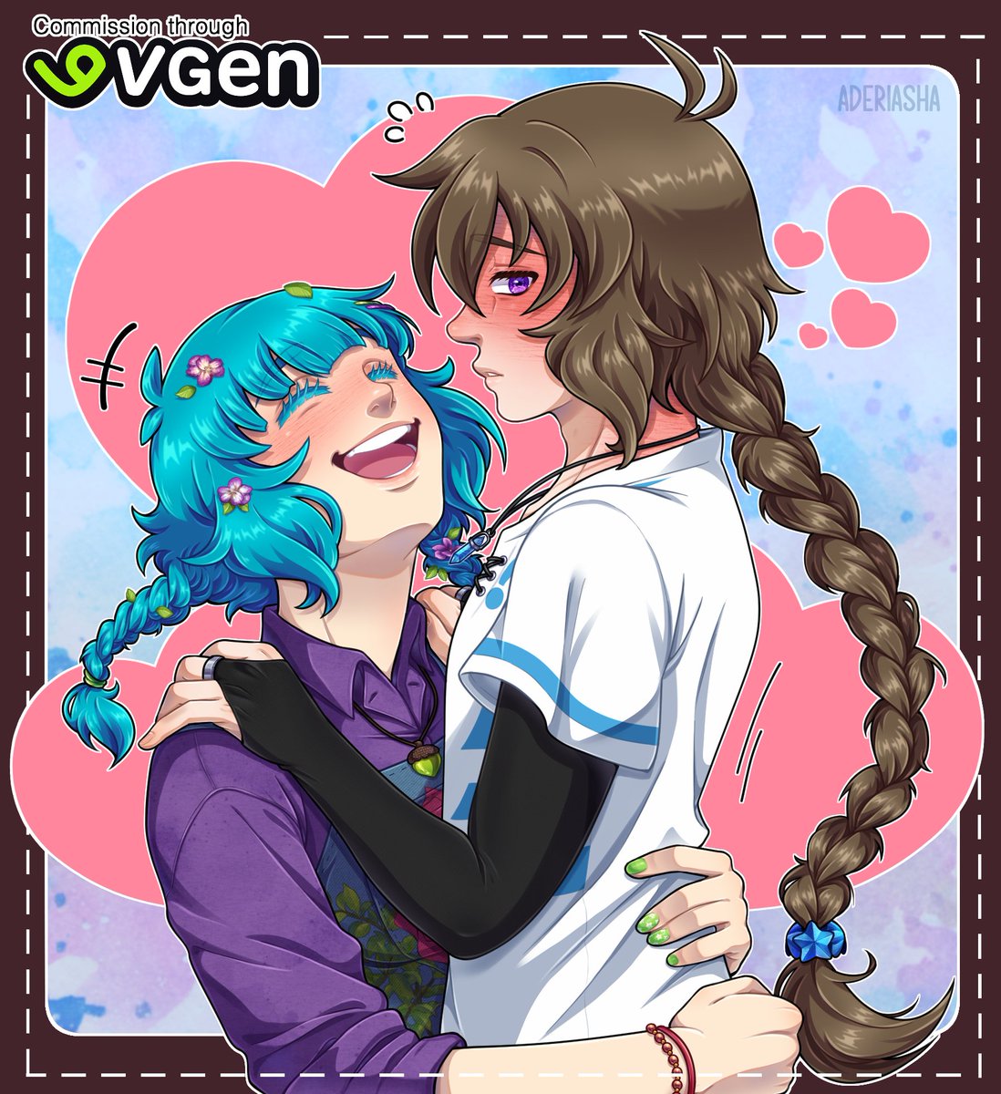 aderiasha's tweet photo. #VGenComm for @MuroUsagi 💙💙
Threy're pretty cute ;v; 

#digitalart #commissionart #csp https://t.co/6dMhRGLw5F