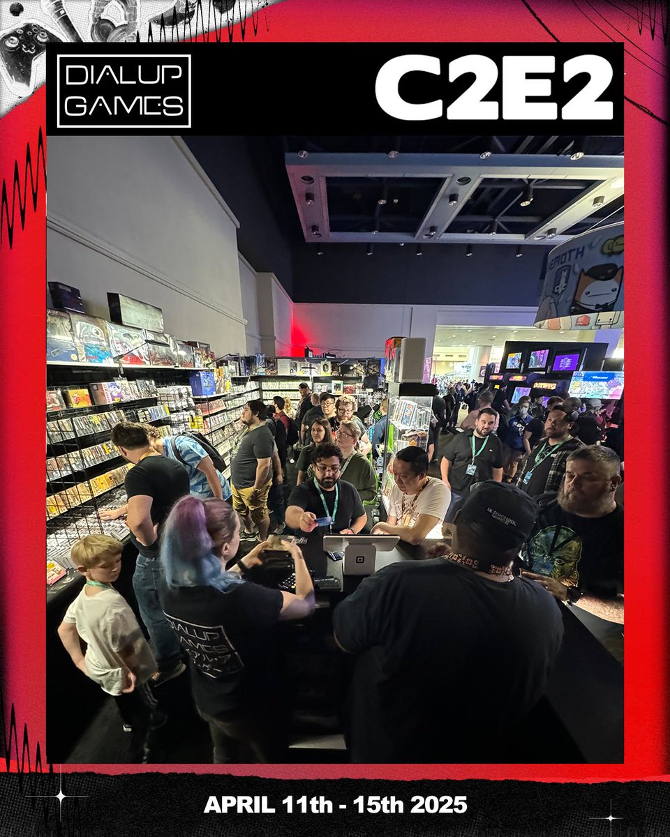 dialupgames's tweet photo. Going to #c2e2 ? Make your first stop at Booth #741!

This map shows the path straight to retro games, consoles, anime, magazines, toys and a variety of other nostalgic gaming gold. 
We'll be here in Chicago all weekend April 11 - 15th!

Let me know what you're hoping to find! https://t.co/tWpuYdqXOW