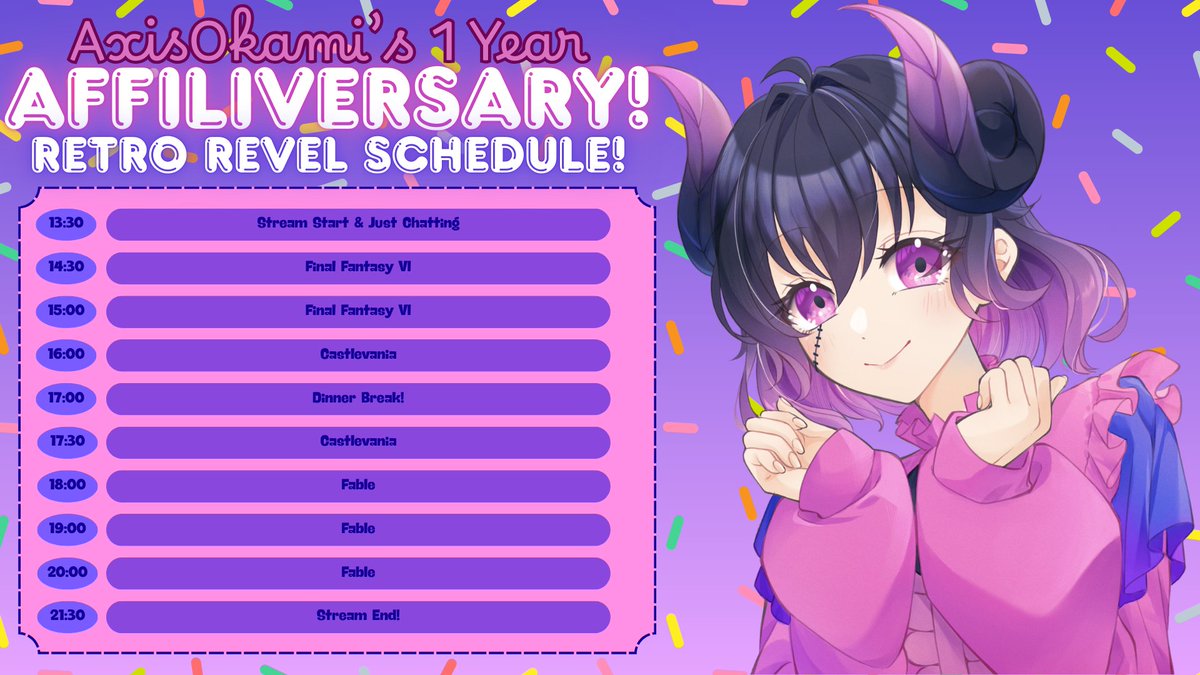 AxisOkami's tweet photo. And here are the schedules for each respective day! https://t.co/1fbPKPfXJR