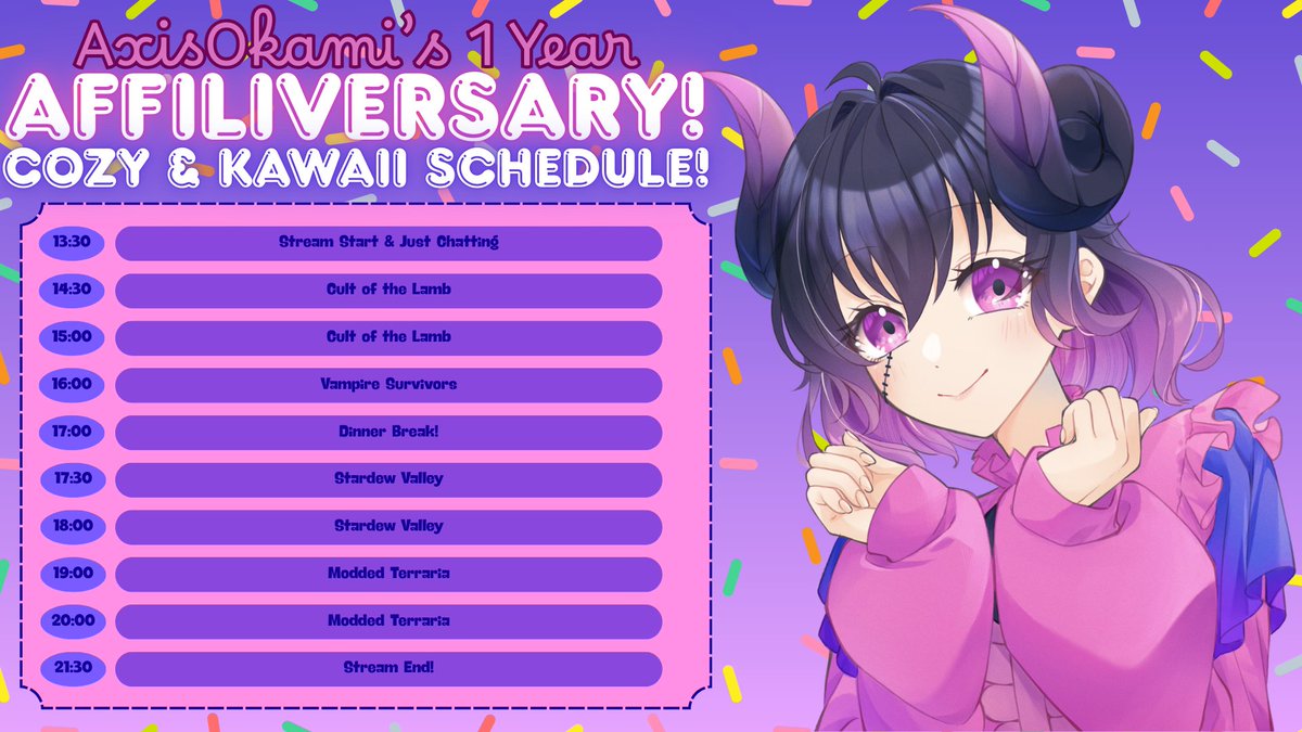 AxisOkami's tweet photo. And here are the schedules for each respective day! https://t.co/1fbPKPfXJR