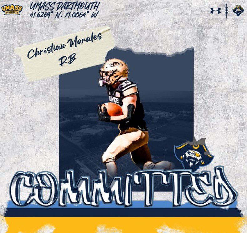After a long and tough recruiting process, I’m Beyond Blessed to continue my Academic and Athletic Career at the University of Massachusetts Dartmouth.
Appreciate all the support from My Family, Friends, Teammates, and Coaches that helped me get here. #wintherep #AllGloryToGod