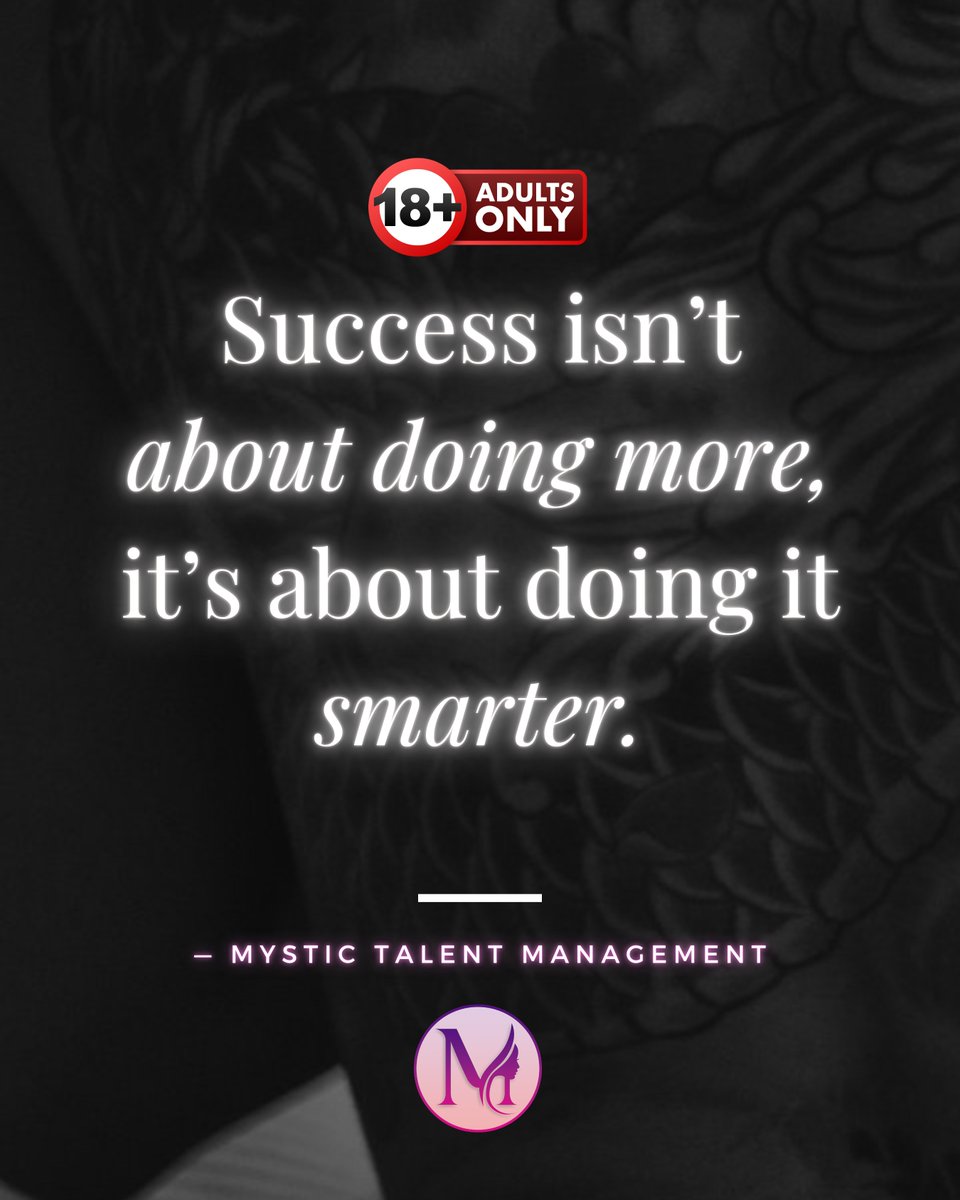 mystictalentof's tweet image. Success doesn’t mean more hours—it means smarter strategy.
Mystic Talent helps creators scale income without burnout.
✨ Do less, earn more, and finally work smarter.
#OnlyFansTips #MysticTalent #SmartCreators