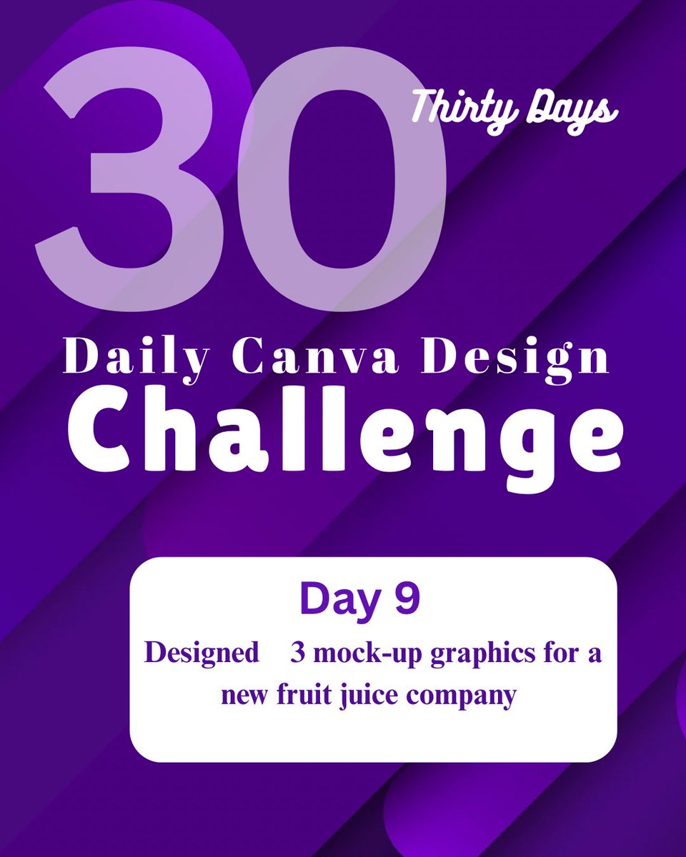 Dahproficient's tweet photo. Today , I designed not just one graphics , I designed three mock-up graphics for a new fruit juice
Does this design make you crave an orange juice too 
#CanvaChallenge #DesignJourney #30DaysOfDesign
#proficient #proficientdesigns #30dayschallenge #canvadesignchallenge https://t.co/nKjkE7ol8Z