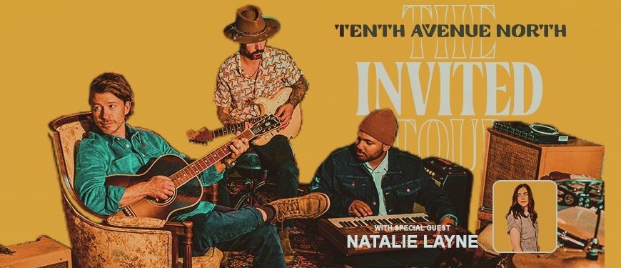 itickets's tweet image. This Sunday! 🎶 
One Night. Two Incredible Artists. Endless Inspiration.   An Evening with Tenth Avenue North With Special Guest Natalie Layne 
📅 Sunday, April 13, 2025 
 🕡 6:30 PM 
📍New Berlin Road – Jacksonville, FL 32218  
🎟️ Tickets bit.ly/TenthAvenueNor…