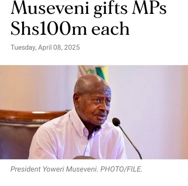 wa_olisha's tweet photo. @KagutaMuseveni 
The BRIBE of Ushs.100 million to each MP for approving your UPDF Act is a SHAME for the #NRM CORRUPT regime. Ugandans need roads, schools and hospitals, but you keep telling how your govt has no money! Shame on you! @EUinUG @UKinUganda @JanSadek @KSAembassyUG https://t.co/A5NzscmqXm