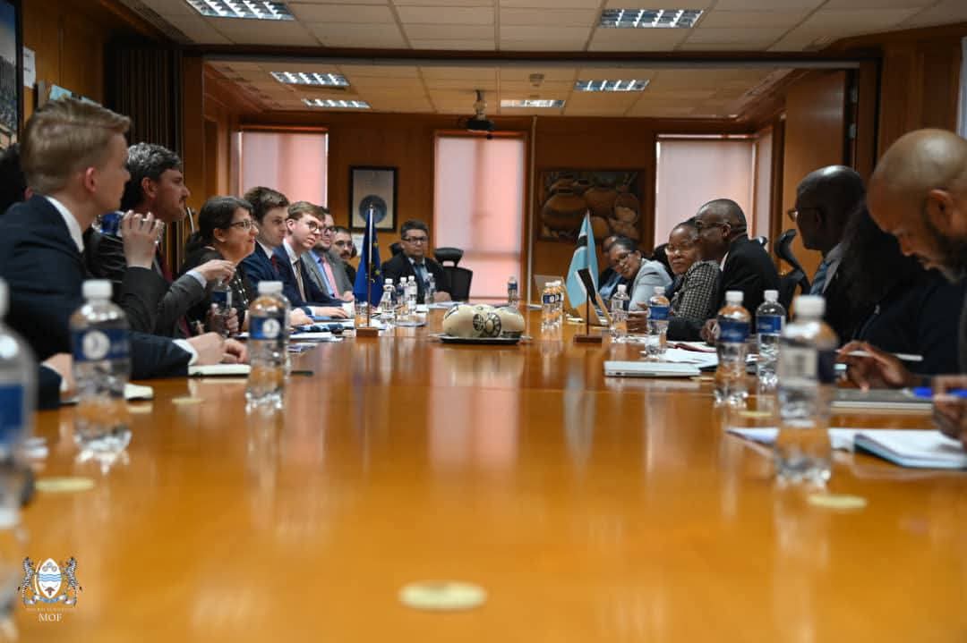 EUinBotswana's tweet photo. Day two of the working visit of the Africa Working Group Party of the Council of the European Union (COAFR) was dedicated to insightful discussion with the Vice-President/Minister of Finance, Ndaba Gaolathe #EUinBotswana https://t.co/P9xicT6I4c