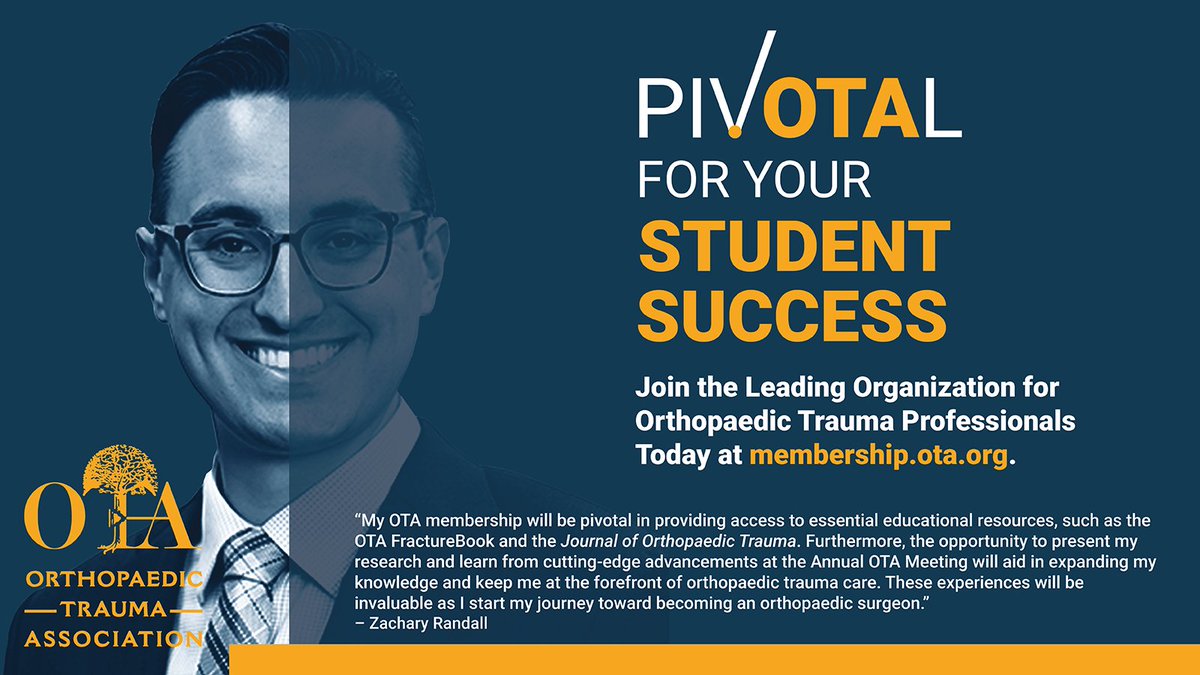 otatrauma's tweet photo. OTA membership is more than a title—it’s a community of orthopaedic trauma professionals committed to shaping the future.
Applications are now until May 15. Apply now at https://t.co/KGrRAwWVXK
#OrthopaedicTrauma #JoinOTA #orthotwitter https://t.co/QMFIMDgn4G