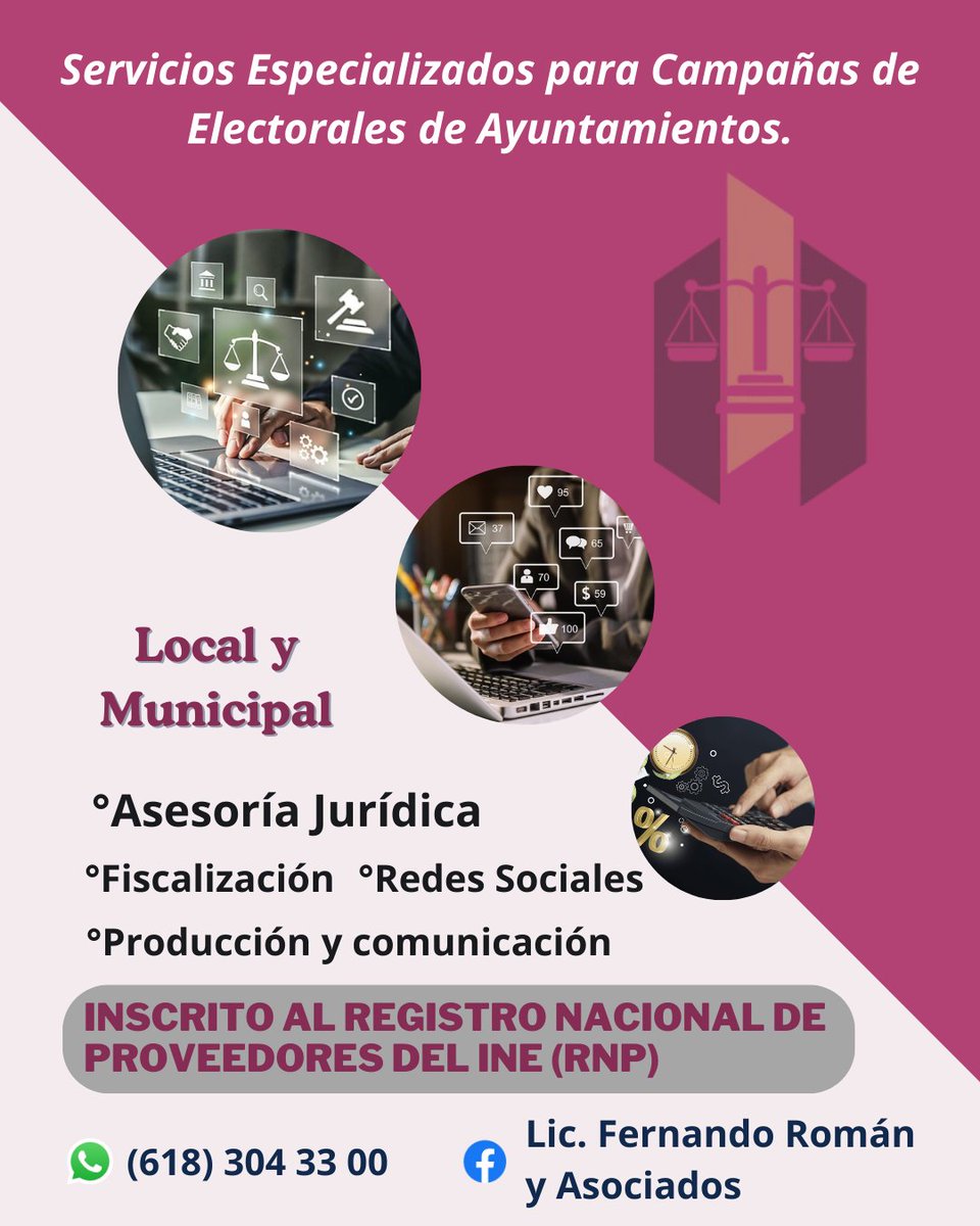 DespachoRq's tweet photo. 📷¿Eres candidata o candidato a Magistrado o Juez del Poder Judicial Federal o Local?
📷Comunícate con nosotros y agenda una cita. https://t.co/rftmTZldx8