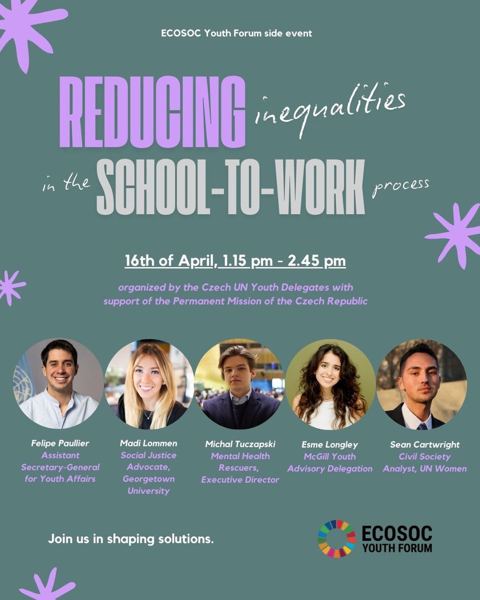 Jakub Kulhanek (@jakubkulhanek) on Twitter photo 📢How can we level the playing field in education and give young people a fighting chance in the job market? Join our provocative panel discussion:
🗣️ Featuring <a href="/felipepaullier/">Felipe Paullier</a> & other inspiring voices.
📅 When: Next Wed, pm
📍 Where: <a href="/CzechUNNY/">Czech UN NY Mission</a>
🎤 Organized by: <a href="/UNYouthCZ/">Czech UN Youth Delegates</a> 📢How can we level the playing field in education and give young people a fighting chance in the job market? Join our provocative panel discussion:
🗣️ Featuring <a href="/felipepaullier/">Felipe Paullier</a> & other inspiring voices.
📅 When: Next Wed, pm
📍 Where: <a href="/CzechUNNY/">Czech UN NY Mission</a>
🎤 Organized by: <a href="/UNYouthCZ/">Czech UN Youth Delegates</a>