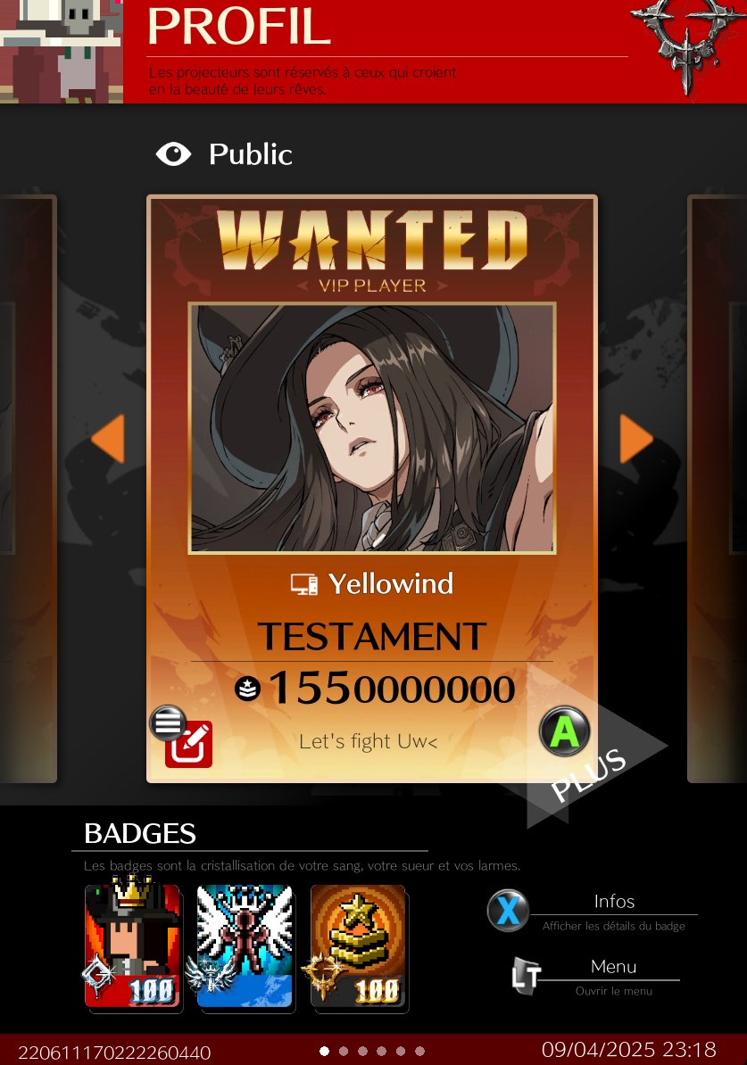 FINALY!!! Après 362h de jeu l'étage céleste a enfin était conquit !!!! 😭😭😭
Le mois commence parfaitement UwU