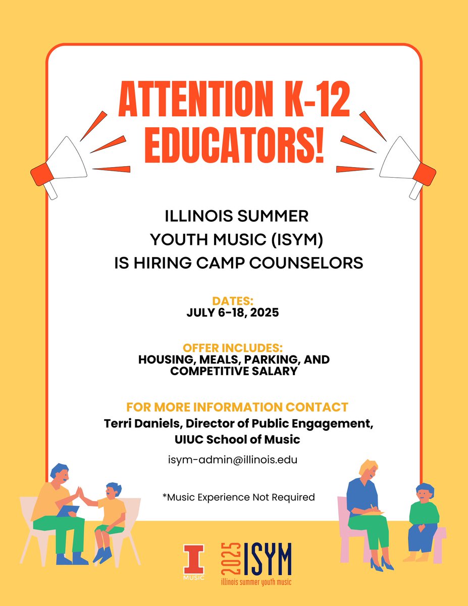Are you a K–12 educator looking for a fun summer opportunity?️ 👩‍🏫👨‍🏫 

ISYM is seeking professional educators to supervise and mentor talented students in grades 6–12 at a fun-filled summer music program. Contact us to spend two music-filled weeks with a competitive salary!