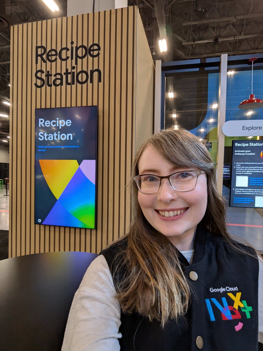 Excited for day 1 of Google Cloud Next! Come see me in the Makerspace at  the Recipe station at least until 3pm today! #GoogleCloudNext