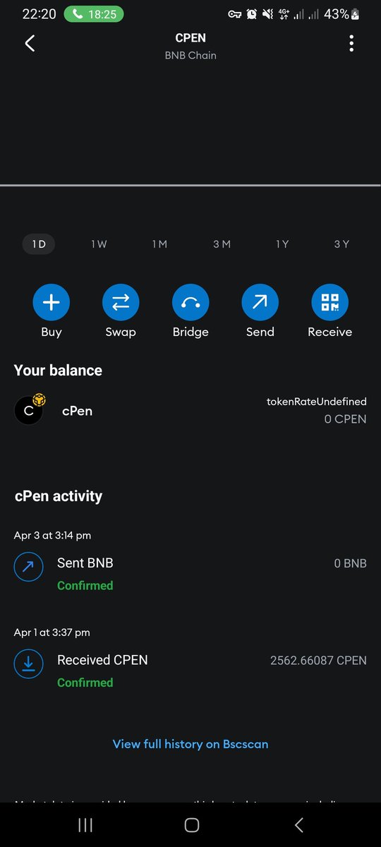 abiolaa1's tweet photo. @cPenCoreTeam April 1st shows I received tokens but the cpen balance still reads zero, kindly help out, below is a screenshot https://t.co/qBxOHWRstL