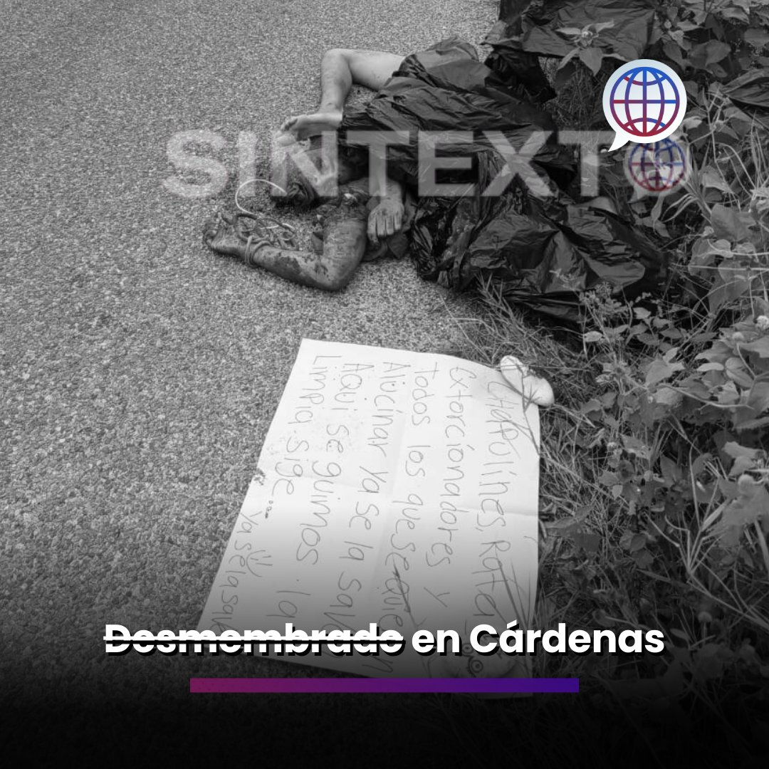 SintextoMX's tweet photo. En la ranchería #Ríoseco y montaña fue encontrado abandonado un sujeto en bolsas junto a una cartulina con #amenazas a "extorsionadores"
#Sintexto #Noticiaas https://t.co/q9iYLDw1OG