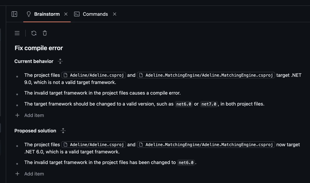 _qooroo's tweet photo. come on #copilotworkspace, get with the times? #Dotnet 9 is totally available 🤕 https://t.co/kHSvzs2ZfR