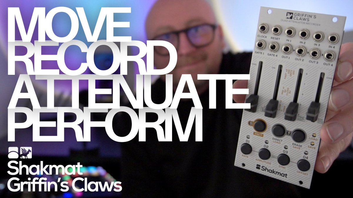 Shakmat Griffin's Claws Eurorack Module: Move, Record, Attenuate, Perform

youtu.be/rX1WK6-a8mk

#matths #eurorack #modular #shakmat #griffinsclaw #synth