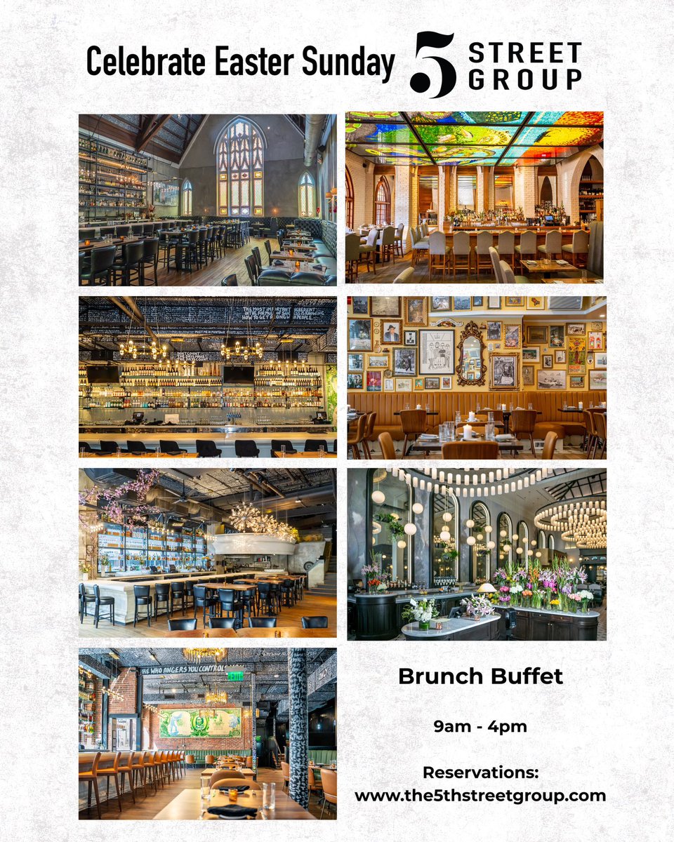 Looking for Easter Sunday plans? 🐣 Join one of our restaurants located in Charleston, Nashville, Charlotte and Denver for our Easter Brunch Buffet 9am - 4pm, followed by regular dinner service 🌸
#ThereIsOnlyWe