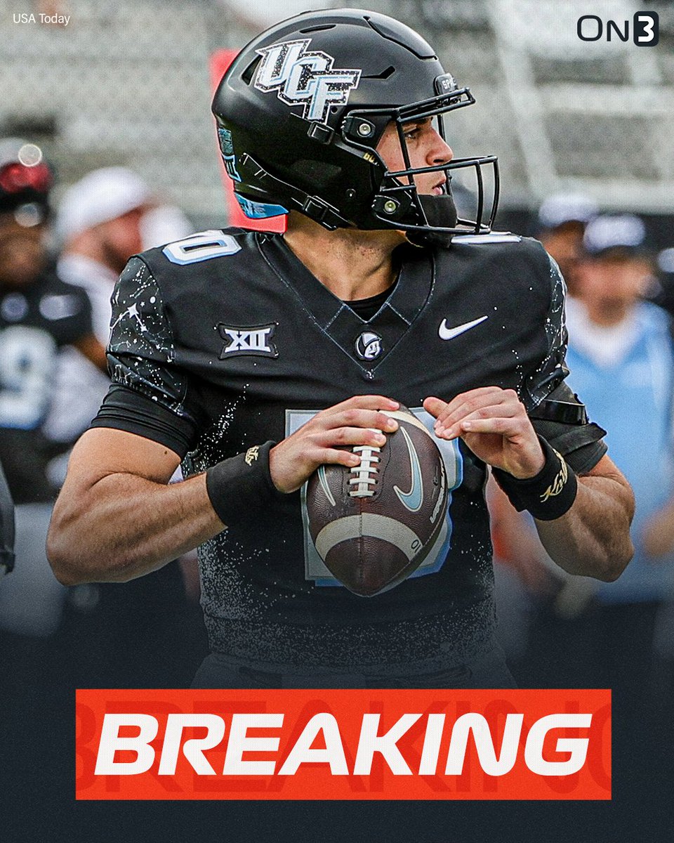 On3 (@on3sports) on Twitter photo BREAKING: UCF QB Dylan Rizk plans to enter the NCAA Transfer Portal, <a href="/PeteNakos_/">Pete Nakos</a> reports.
Rizk started the last 4 games during the 2024 season.
on3.com/news/ucf-qb-dy… BREAKING: UCF QB Dylan Rizk plans to enter the NCAA Transfer Portal, <a href="/PeteNakos_/">Pete Nakos</a> reports.
Rizk started the last 4 games during the 2024 season.
on3.com/news/ucf-qb-dy…
