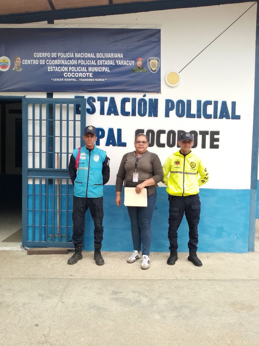 DDHHMIJ's tweet photo. #Entérate 📢|| Supervisión en Cocorote, Yaracuy 🔍

La delegada de la #DGDDHH visitó la estación municipal Cocorote de la policía nacional para supervisar y fiscalizar el trabajo realizado. https://t.co/PrU8vxvppw