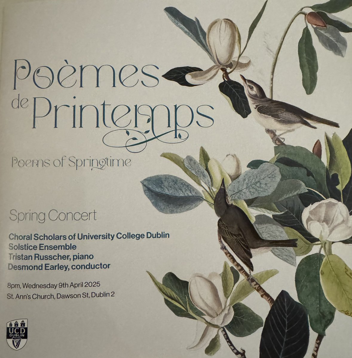 Orla Feely (@orlafeely) on Twitter photo Congratulations to <a href="/UCDChoral/">Choral Scholars of University College Dublin</a> on a lovely Spring concert this evening. Congratulations to <a href="/UCDChoral/">Choral Scholars of University College Dublin</a> on a lovely Spring concert this evening.