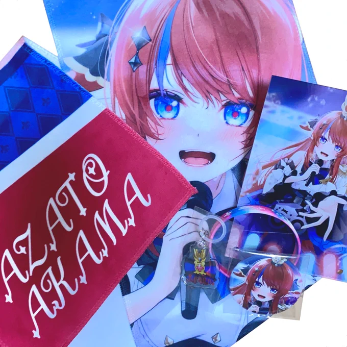 イラストを担当させていただいた赤魔アザトさんのお誕生日記念のグッズをいただきました…!嬉しい…!ありがとうございました! 