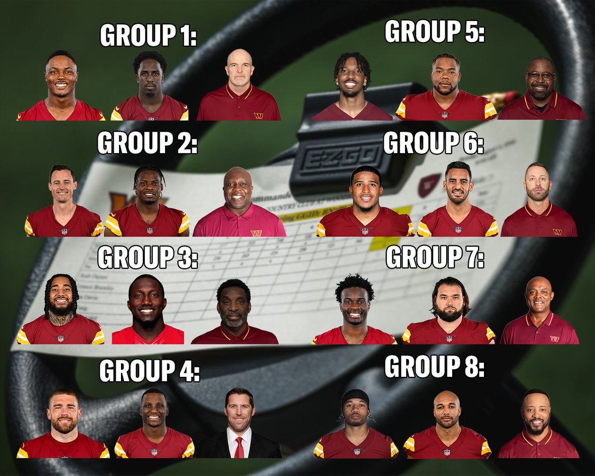 Commanders's tweet image. happy Masters week! ⛳️

which group are you teeing off with?