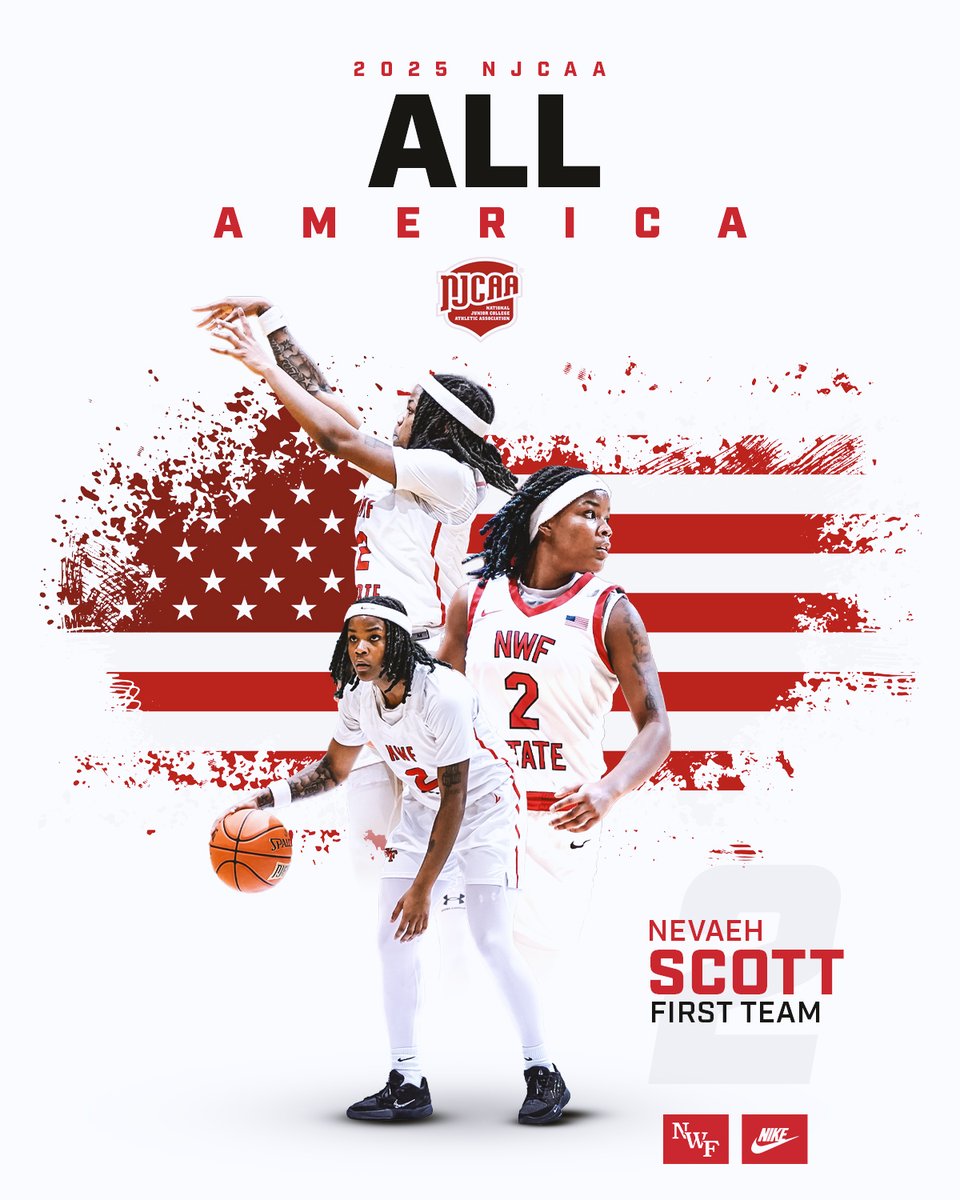 NWF Women’s Basketball (@nwfraiders_wbb) on Twitter photo 𝐍𝐨𝐭 𝐋𝐢𝐤𝐞 𝐃𝐮𝐞𝐜𝐞 🇺🇸
Nevaeh Scott earns <a href="/NJCAABasketball/">NJCAA Basketball</a> First Team All-America Honors!! 👏
#SoundTheSiren 𝐍𝐨𝐭 𝐋𝐢𝐤𝐞 𝐃𝐮𝐞𝐜𝐞 🇺🇸
Nevaeh Scott earns <a href="/NJCAABasketball/">NJCAA Basketball</a> First Team All-America Honors!! 👏
#SoundTheSiren