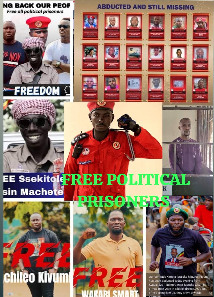 wa_olisha's tweet photo. All institutions including @UN_HRC
&amp;you work for #JUNTA @KagutaMuseveni to keep him in power, that's why political prisoners are on false charges Eg Terrorism,aggravated robbery etc 
because of their political affiliations in not supporting #m7
#FreeAllPoliticalPrisonersinUganda https://t.co/GKT6COwIdu