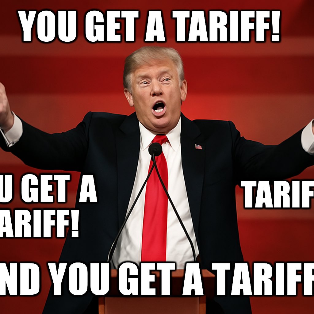 lindavanderz's tweet photo. Trump meets Oprah. #Tariffs #trumpmeetsoprah #importheffingen #memesof2025 #TrumpTariffs https://t.co/jeP7OZIfa5