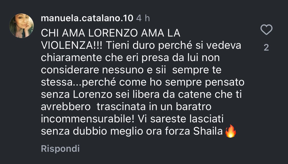 jokerinho666's tweet photo. Gli unici messaggi che la 🐈⬛ non cancella dal suo ultimo post IG sono:
i complimenti per lei
le offese a Lorenzo
È senza vergogna #shailenzo #lolliners https://t.co/pJYmo3QyXE
