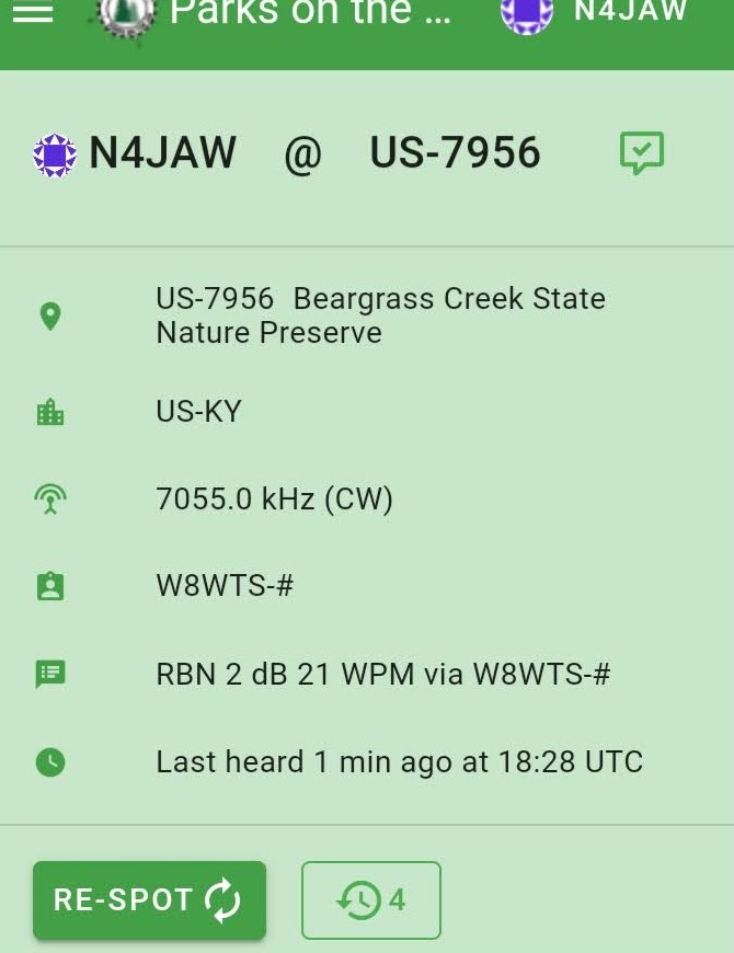 N4JAW's tweet photo. Tough day at the #POTA #parksontheair ballpark.  Used the wrong bat #QCXMini 40/20.   #Solarcycle25 24 #Aindex N4JAW  5 hits, no runs, no errors and many strikeouts.  #cw #MorseCode #AmateurRadio #HamRadio https://t.co/0CChlqysX0