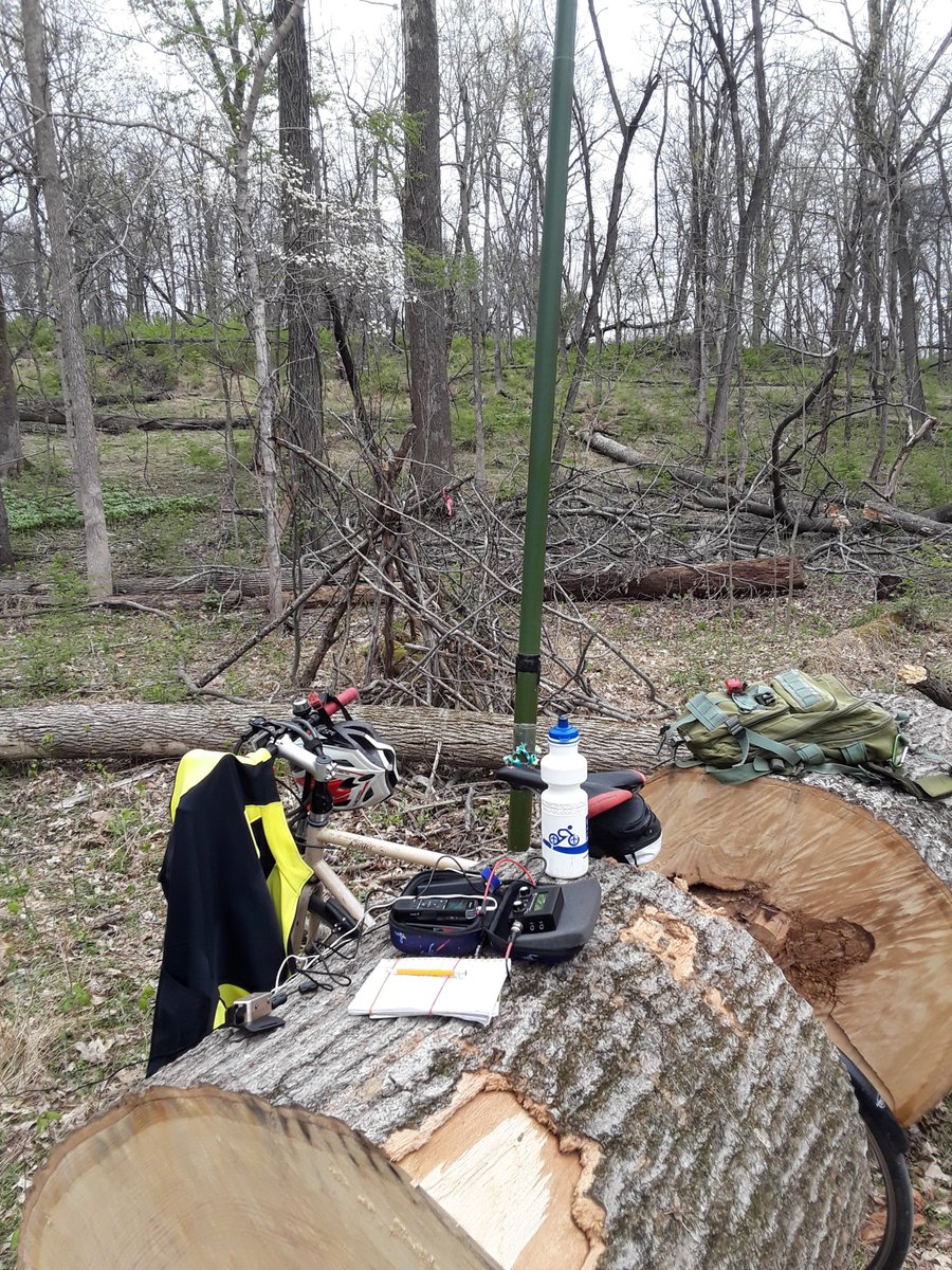 N4JAW's tweet photo. Tough day at the #POTA #parksontheair ballpark.  Used the wrong bat #QCXMini 40/20.   #Solarcycle25 24 #Aindex N4JAW  5 hits, no runs, no errors and many strikeouts.  #cw #MorseCode #AmateurRadio #HamRadio https://t.co/0CChlqysX0