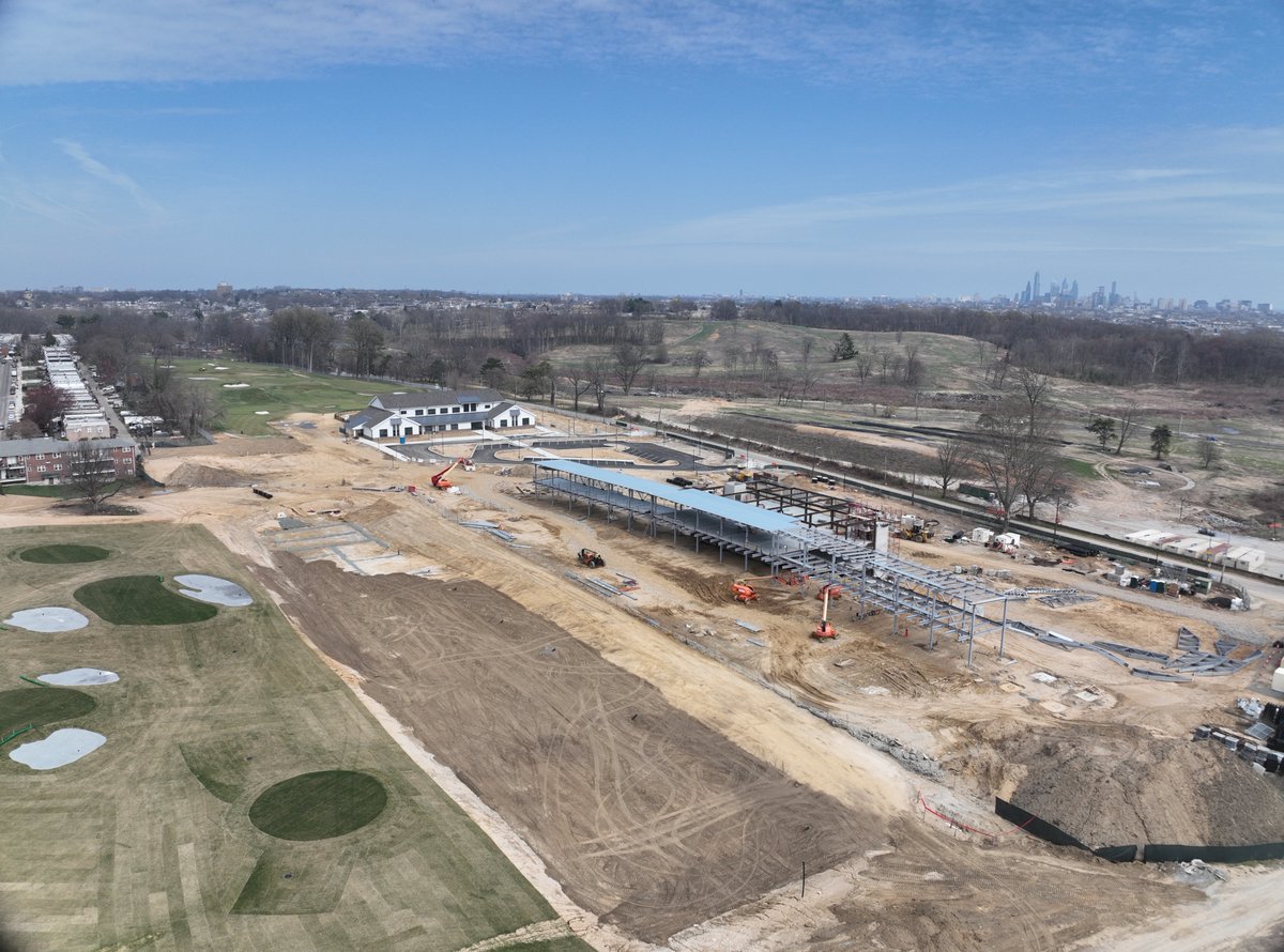 cobbscreekfnd's tweet photo. Hard hats today, golf hats tomorrow. We are only months away from having our driving range and short course open to the public! #Philadelphia #CobbsCreek #GameChangers #4PHL #Areyouready #GameImprovement #MoreThanAGame #GolfLegacy #GolfCourseRenovation #HistoricRestoration #GolfForEveryone #Phillygolf #Municipalgolf