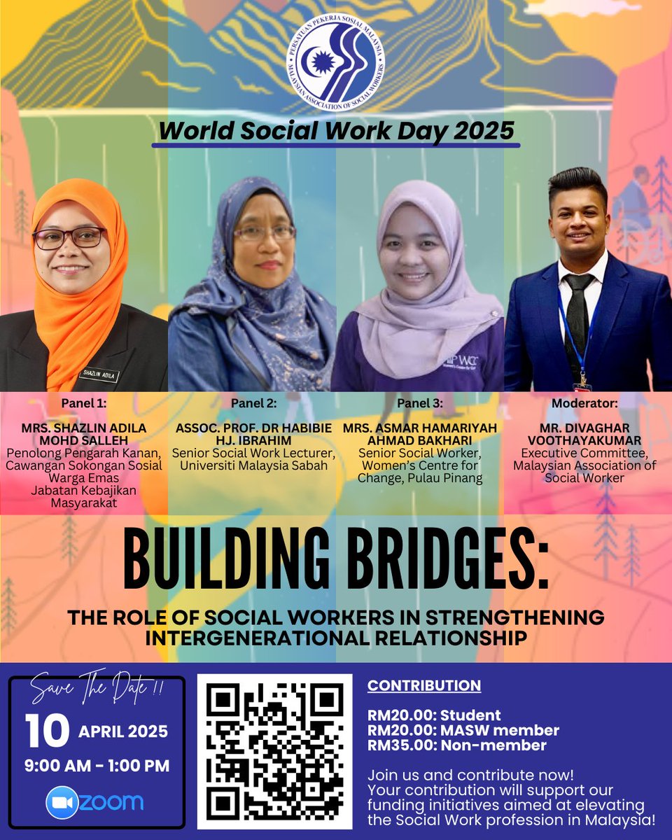 ifsw (@ifsw) on Twitter photo Malaysian Association of Social Workers invites all to an online forum titled, "Building Bridges: The Role of Social Workers in Strengthening Intergenerational Relationship”, in commemorate of #WSWD2025 Malaysian Association of Social Workers invites all to an online forum titled, "Building Bridges: The Role of Social Workers in Strengthening Intergenerational Relationship”, in commemorate of #WSWD2025