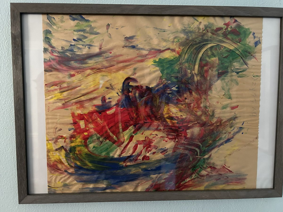 pickingcrabs's tweet image. I don’t mean to brag, but I was such an expert finger painter in 1970 that my 91 year old dad still displays my work in his home.