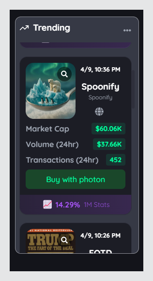 StalkDotFun's tweet photo. #spoonify looks like it is about to break out https://t.co/4AUduhYRAj