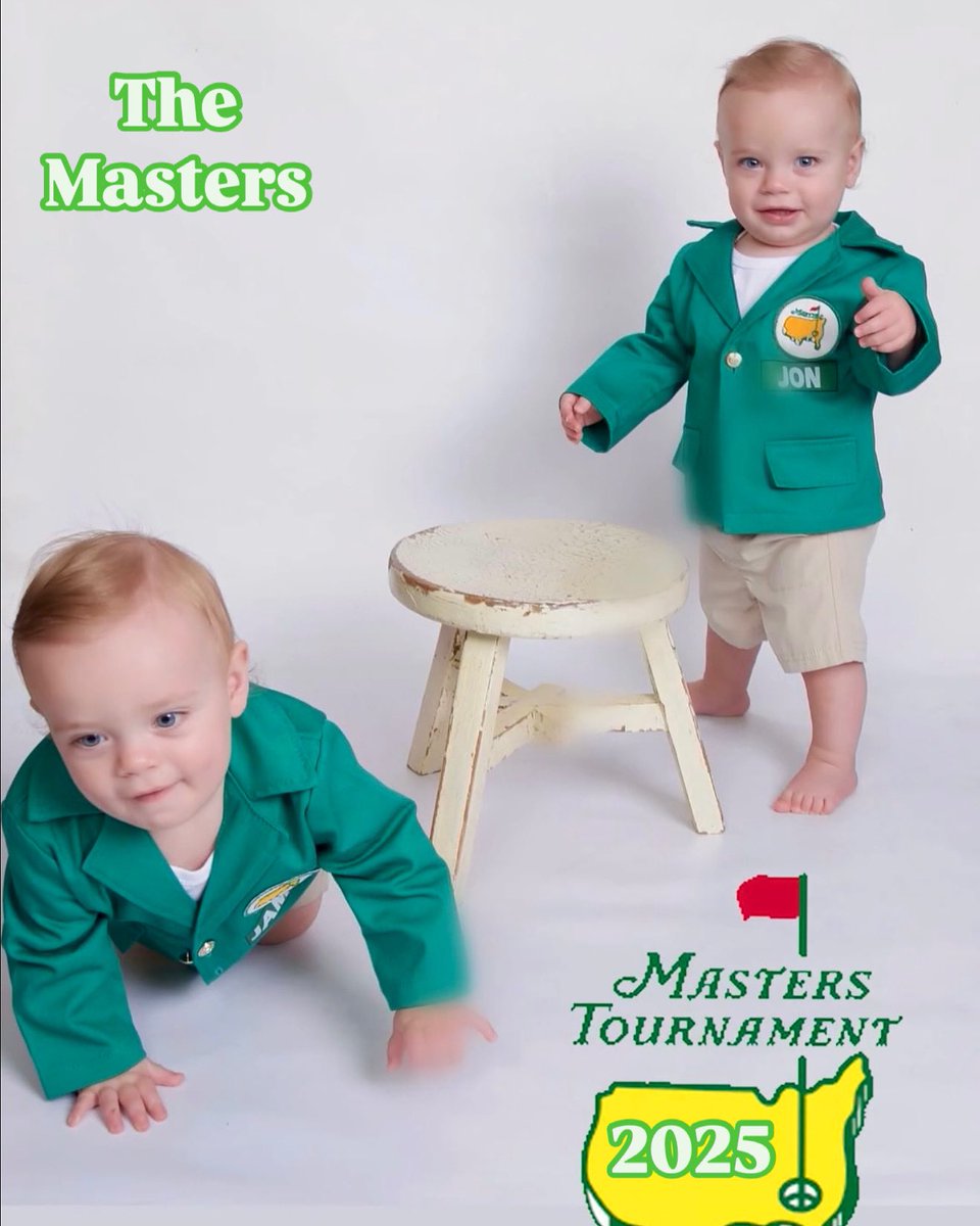The Twins are ready 🏌️‍♂️🌸❤️. 
#themasters2025