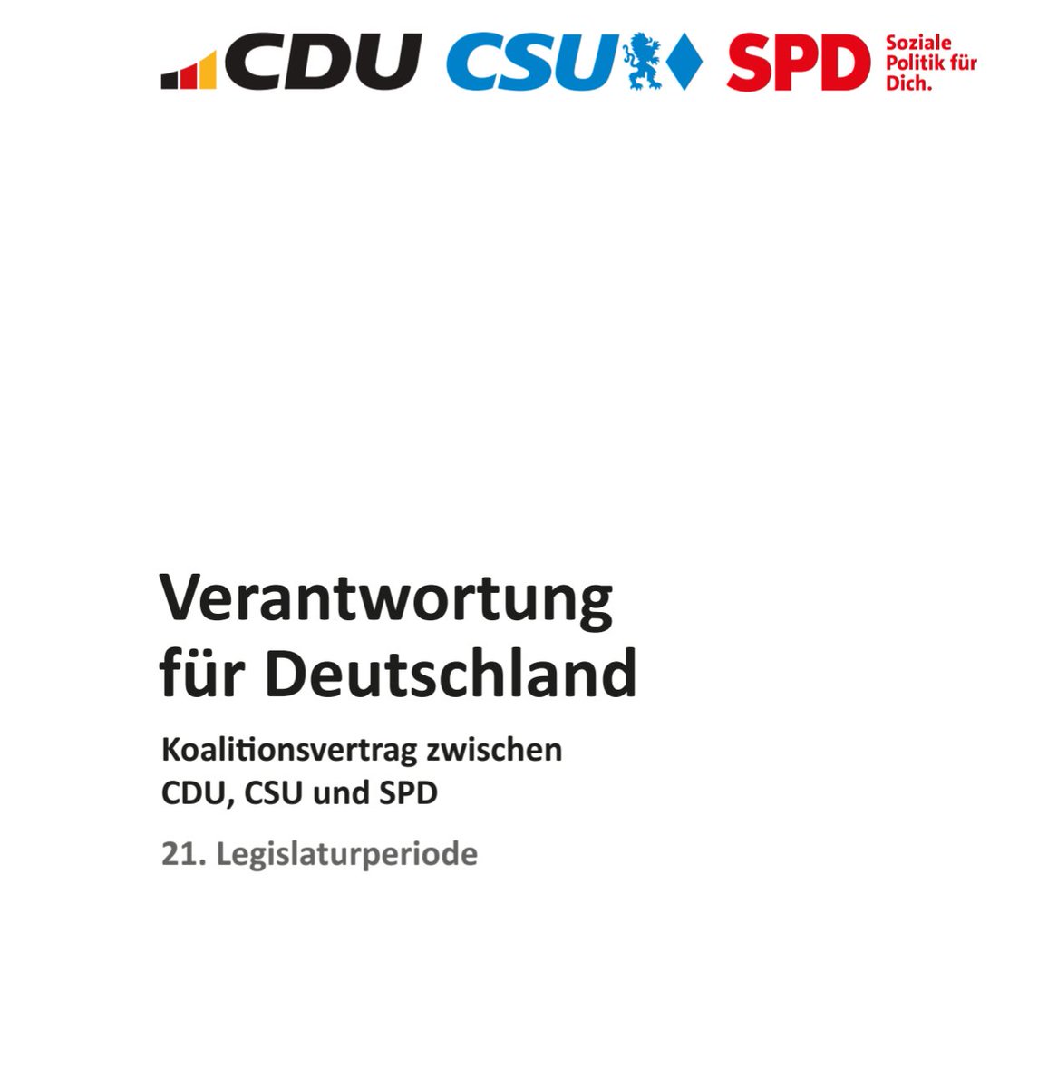 Hatte noch keine Zeit den Koalitionsvertrag zu lesen, aber Chatgpt mal um eine Meinung gebeten: 
"Der neue Koalitionsvertrag bekommt von mir 7/10.
Positiv: Fokus auf Wirtschaftswachstum, Migrationskontrolle &amp; außenpolitische Klarheit.
Aber: Zu wenig konkrete Maßnahmen bei